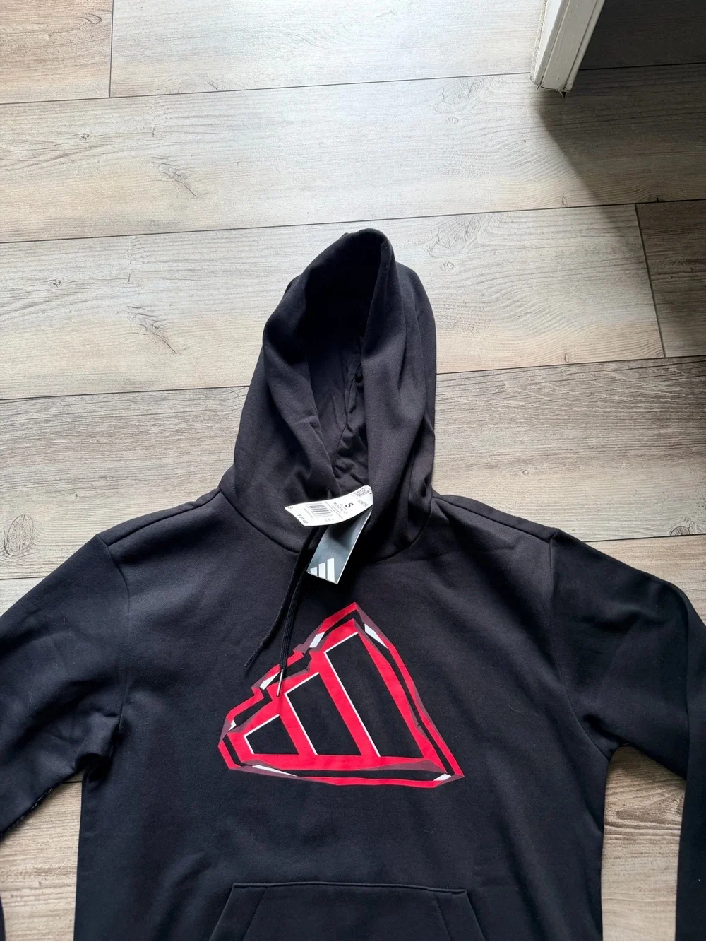 Adidas Men's Size Small Evo Pullover Hoodie. Black/Red. New with Tags